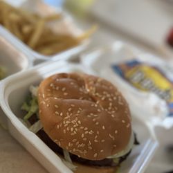 B-Bop's - 1/4 Lb Hamburger and fries.