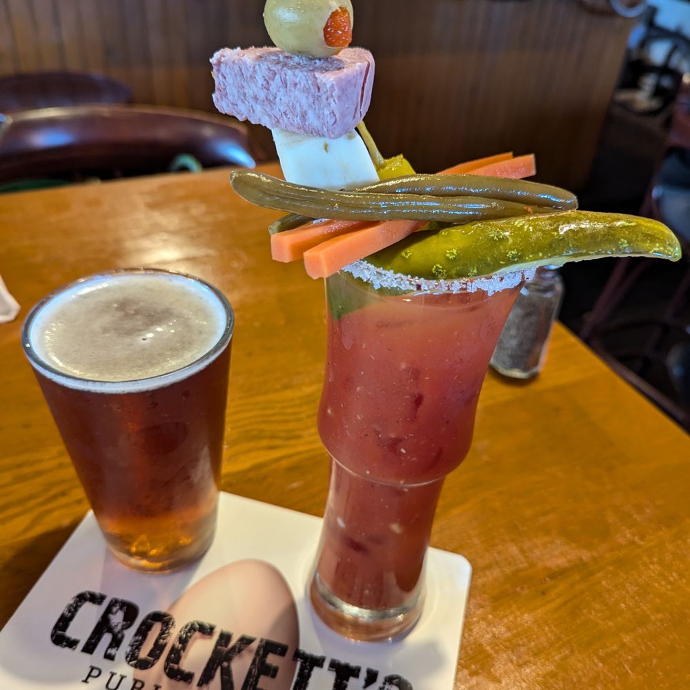 Crockett's Public House - 7 Seas for $8.99. Farm Stand Bloody Mary for $16.99. - American Near Me - Puyallup, Washington