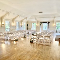 Rainier Chapter House - Ball room ready for a wedding ceremony