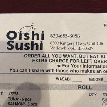 Oishi Sushi - Sushi Bars Near Me - Willowbrook, Illinois