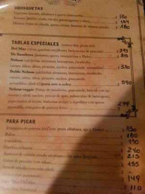 Menu photo 4 Nelson Pinamar, C