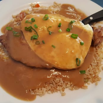 Moke's Bread & Breakfast - Loco Mokes.  Best loco moco I have ever had.  Rib eye loco moco over fried rice.  So tasty! - Breakfast & Brunch Near Me - Kailua, Hawaii