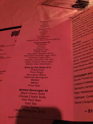 Menu photo 6 Birdland New York, NY