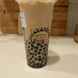 Fresh Milk Tea with boba.