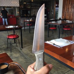 I think the size of this steak knife is overkill, I'm afraid I might hurt myself LOL!