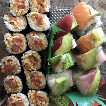 Tsuru Sushi - Spicy Tuna (2 orders) and Rainbow Roll - Japanese Near Me - San Leandro, California Tsuru Sushi - Spicy Tuna (2 orders) and Rainbow Roll - Japanese Near Me - San Leandro, California