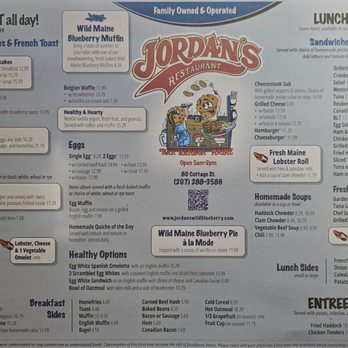Jordans Restaurant - Table menu as of 9/21/2026 - Breakfast & Brunch Near Me - Bar Harbor, Maine Jordans Restaurant - Table menu as of 9/21/2026 - Breakfast & Brunch Near Me - Bar Harbor, Maine