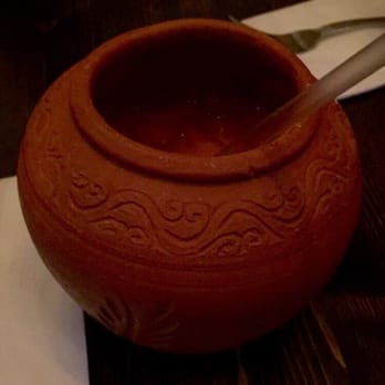 Sukhumvit 51 - Clay pot of Thai iced tea - Thai Near Me - New York, New York
