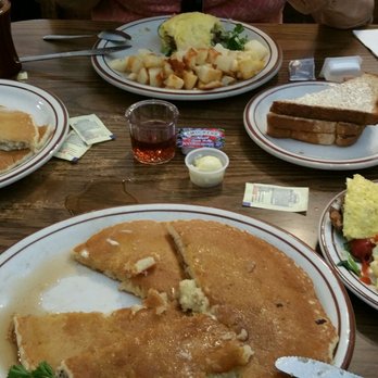 Stagecoach Restaurant - "17 omelet and Hotcake combo.flat eggs and flavorless potatoes. - American Near Me - Elk Grove, California