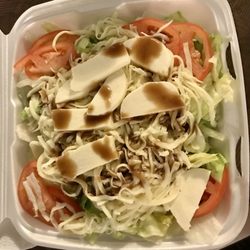 Gionino's Pizzeria of Hudson - Box of lettuce and shredded provolone