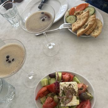 Santorini by Georgios - Greek salad and hummus Miami spice w/ espresso martini - Greek Near Me - Miami Beach, Florida Santorini by Georgios - Greek salad and hummus Miami spice w/ espresso martini - Greek Near Me - Miami Beach, Florida