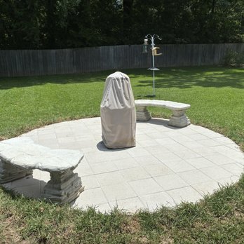 Hall Custom Renovations and More - Pad for our chiminea and bemches - General Contractors Near Me - Mineola, Texas