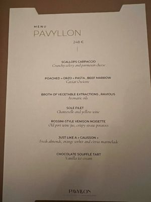 Menu photo 2 Pavyllon Paris, Menu photo 2 Pavyllon Paris,