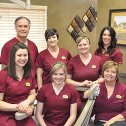 Johnston Dental - Our Team: Dr. Johnston Amy, Tammy R., Tammy M. (back row)
Hailey, Morgan, & Melinda (front row)