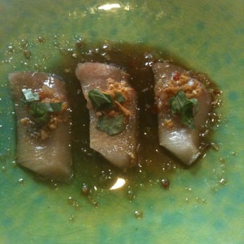 O Ya - Yellowtail sashimi with spicy sauce - Japanese Near Me - Boston, Massachusetts O Ya - Yellowtail sashimi with spicy sauce - Japanese Near Me - Boston, Massachusetts