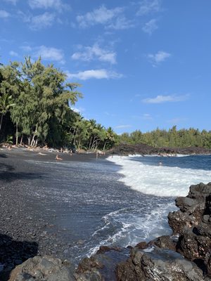 Kehena Black Sand Beach by null