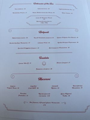 Menu photo 3 Carbone Riviera Las Vegas, NV