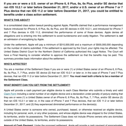 Angeion Group - Apple Inc. Device Performance Litigation Case No. 18-MD-2827-EJD United States District Court for the Northern District of California