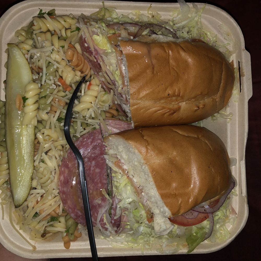 Italian Sub with Pasta salad Italian Sub with Pasta salad