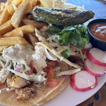Fin's Seafood Restaurant - Halibut Fish Tacos - Seafood Near Me - Grover Beach, California