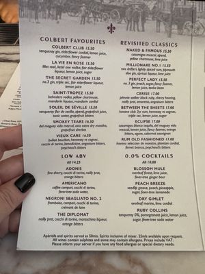 Menu photo 2 Colbert Chelsea, XGL Menu photo 2 Colbert Chelsea, XGL