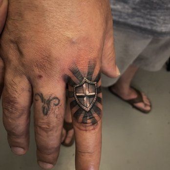 M Street Tattoo Studio - Custom Shield Finger Sleeve by Nic Lopez - Tattoo Near Me - Dallas, Texas M Street Tattoo Studio - Custom Shield Finger Sleeve by Nic Lopez - Tattoo Near Me - Dallas, Texas