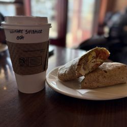 Cafe Hey - Winter Solstice Latte with oatmilk Breakfast Burrito