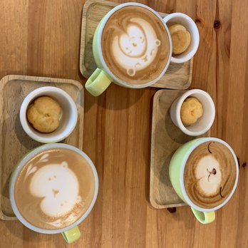 Cafe Maji - Caramel latte, lavender cappuccino, and white mocha latte. - Coffee & Tea Near Me - Artesia, California