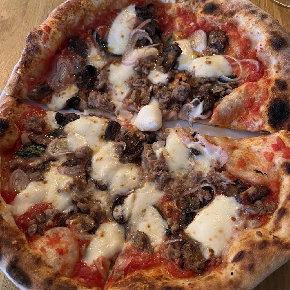 Pizzetiello - Margarita with sausage - Italian Near Me - Pearl River, New York Pizzetiello - Margarita with sausage - Italian Near Me - Pearl River, New York