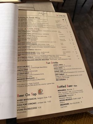 Menu photo 5 Piazza 1909 San Diego, CA