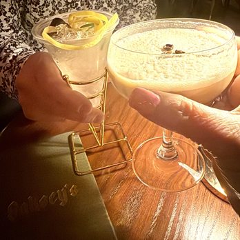 Saksey's - Cheers! Shaved ice dirty martini and espresso martini. - Cocktail Bars Near Me - Detroit, Michigan