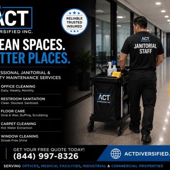 Act Diversified - Janitorial services for your office, medical facility, industrial and commercial properties - Office Cleaning Near Me Act Diversified - Janitorial services for your office, medical facility, industrial and commercial properties - Office Cleaning Near Me