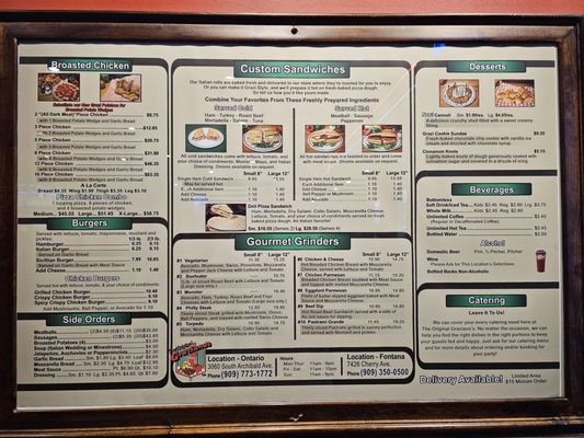 Menu photo 1 The Original Grazianos Fontana, CA Menu photo 1 The Original Grazianos Fontana, CA