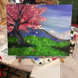 Here's my painting! Switched it up a bit.