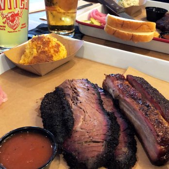 The Switch - Brisket and pork ribs and corn casserole - Barbeque Near Me - Austin, Texas