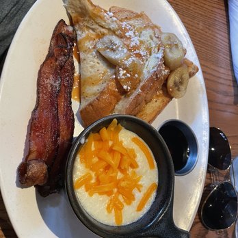 King Ranch Texas Kitchen - French toast, bacon and grits - Steakhouses Near Me - Houston, Texas
