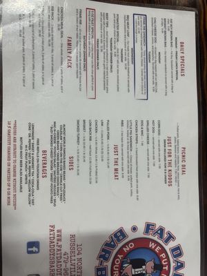 Menu photo 2 Fat Daddy's Bar-B-Que Russellville, AR