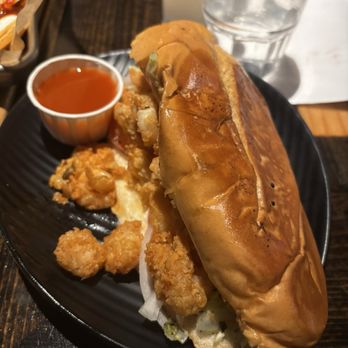 Rhythm Room LA - Po-Boy shrimp sandwich. Very good, good portion. Lots of shrimp - Music Venues Near Me - Los Angeles, California
