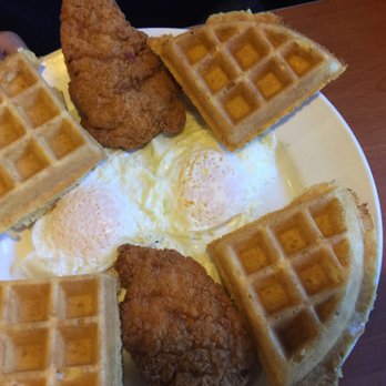 Cromwell Diner - Chicken and Waffle with eggs over easy - Diners Near Me - Cromwell, Connecticut Cromwell Diner - Chicken and Waffle with eggs over easy - Diners Near Me - Cromwell, Connecticut