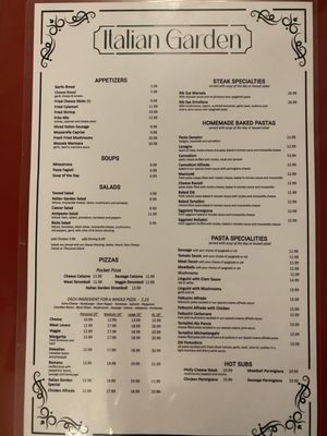 Menu photo 2 Italian garden restaurant Spring Branch, TX Menu photo 2 Italian garden restaurant Spring Branch, TX