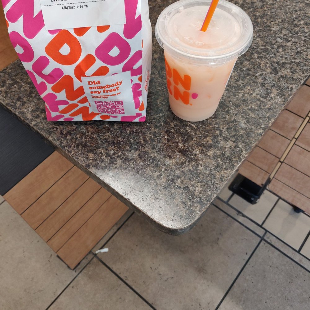 Dunkin' - Peach coconut refresher and bagel bites - Donuts Near Me - Los Angeles, California Dunkin' - Peach coconut refresher and bagel bites - Donuts Near Me - Los Angeles, California