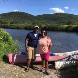 Berkshire Canoe Tours - My husband and I at the shore just getting back from trip.