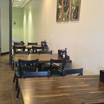 Hapa Food - Dining area with monsterra pics - Hawaiian Near Me - Phoenix, Arizona Hapa Food - Dining area with monsterra pics - Hawaiian Near Me - Phoenix, Arizona