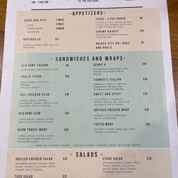 Old Dane Golf Course - Front of menu