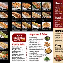 Tak-e sushi & rolls - Menu