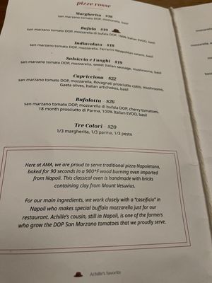 Menu photo 2 Ama Pizza Hillsborough Township, NJ Menu photo 2 Ama Pizza Hillsborough Township, NJ