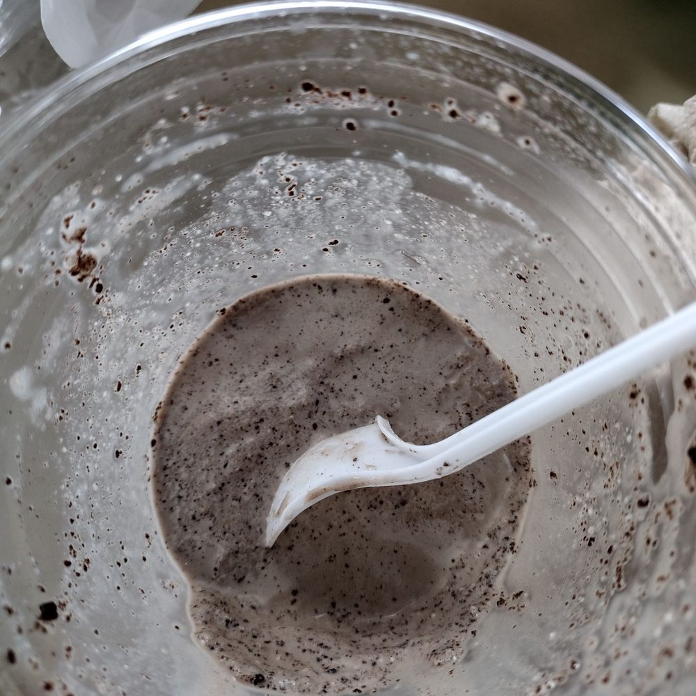 "Oreo" - at one point there may have been oreos in here, it's Oreo flavor now.