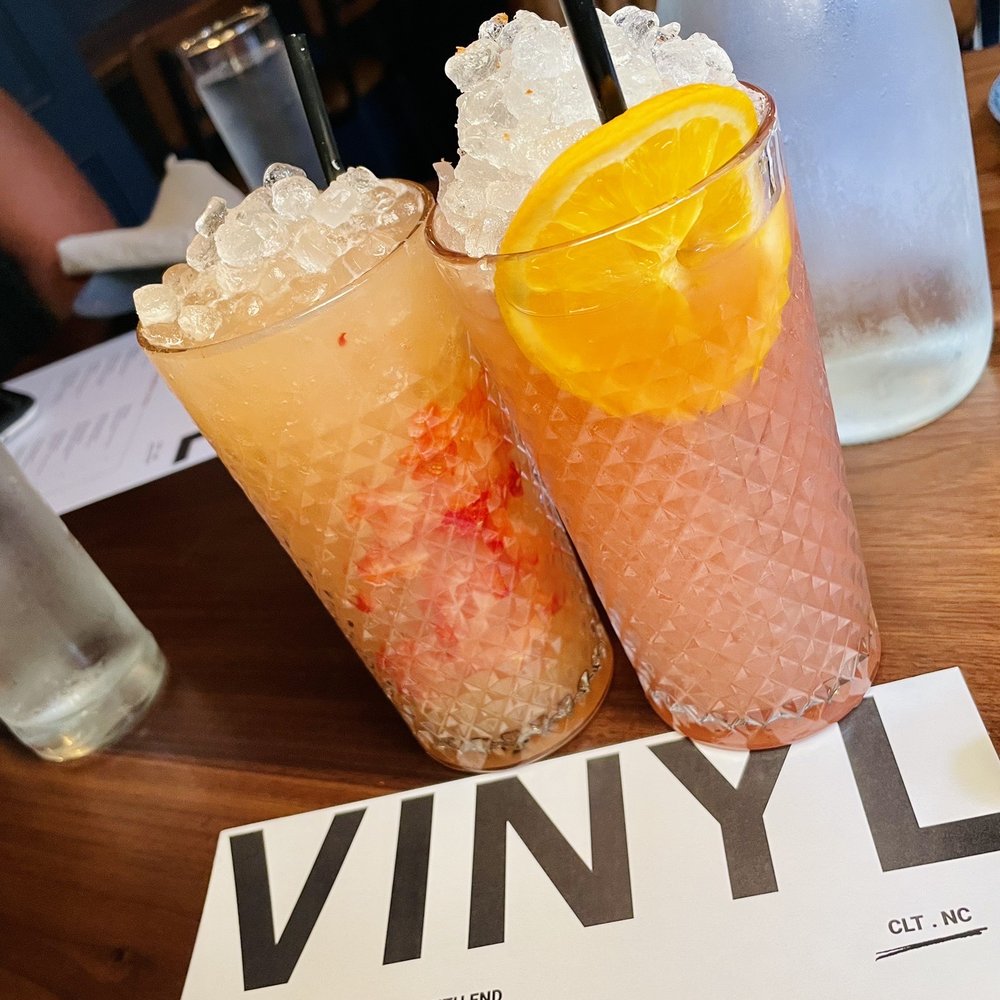 VINYL - Mocktail (left) Liar, Liar (right) @eating704 - New American Near Me - Charlotte, North Carolina VINYL - Mocktail (left) Liar, Liar (right) @eating704 - New American Near Me - Charlotte, North Carolina