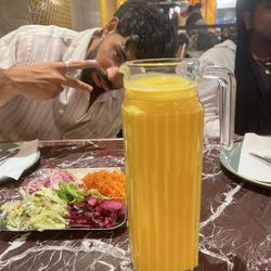 Watan Restaurant - Mango lassi & salad