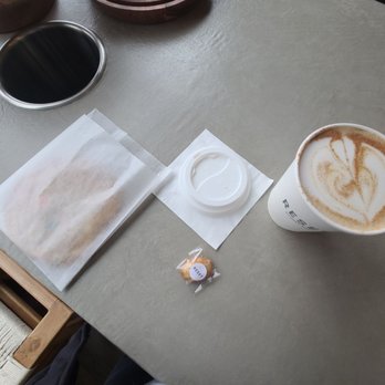 STAE CAFE - School Cookie (with M&Ms and white chocolate chips) + Spanish Coffee. + free madelin - Cafes Near Me - Markham, Ontario STAE CAFE - School Cookie (with M&Ms and white chocolate chips) + Spanish Coffee. + free madelin - Cafes Near Me - Markham, Ontario